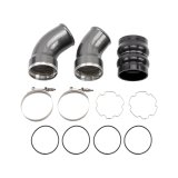 Wehrli 06-10 Chevrolet 6.6L LBZ/LMM Duramax Passenger Side 3.5in Intercooler Pipe - WCFab Grey thumbnail 3