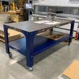 Wehrli Modular Steel Work Bench Top/Shelf Kit 32in x 72in x .120in Thick - Raw thumbnail 1