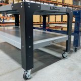 Wehrli Modular Steel Work Bench Leg Kit 40in Tall x .120in Thick - Flat Black thumbnail 4