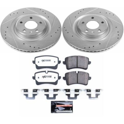 Power Stop 14-18 Audi A6 Rear Z26 Street Warrior Brake Kit thumbnail 1
