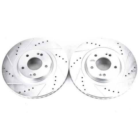 Power Stop 13-18 Hyundai Santa Fe Sport Front Evolution Drilled & Slotted Rotors - Pair thumbnail 1