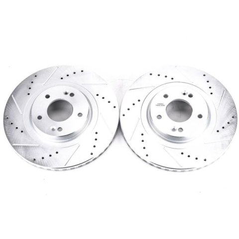 Power Stop 13-18 Hyundai Santa Fe Sport Front Evolution Drilled & Slotted Rotors - Pair thumbnail 3