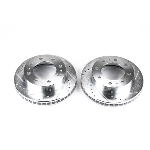 Power Stop 02-04 Chevrolet Avalanche 2500 Front Evolution Drilled & Slotted Rotors - Pair thumbnail 1