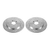 Power Stop 13-14 Ford Mustang Rear Evolution Drilled & Slotted Rotors - Pair thumbnail 2