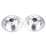 Power Stop 99-03 Saab 9-3 Rear Evolution Drilled & Slotted Rotors - Pair thumbnail 2