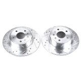 Power Stop 99-03 Saab 9-3 Rear Evolution Drilled & Slotted Rotors - Pair thumbnail 3