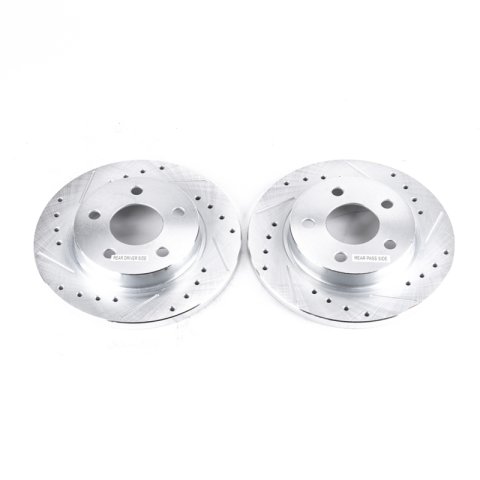 Power Stop 93-05 Ford Taurus Rear Evolution Drilled & Slotted Rotors - Pair thumbnail 2