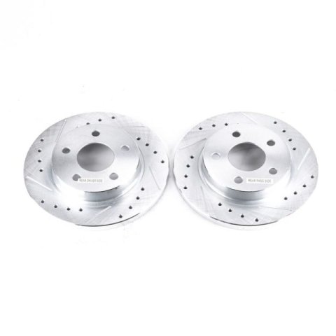 Power Stop 93-05 Ford Taurus Rear Evolution Drilled & Slotted Rotors - Pair thumbnail 3