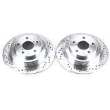 Power Stop 05-06 Saab 9-2X Rear Evolution Drilled & Slotted Rotors - Pair thumbnail 1