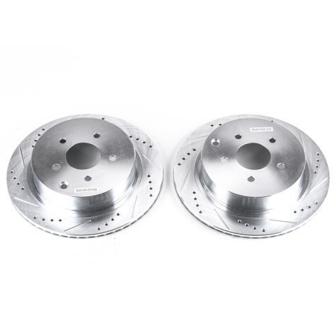 Power Stop 03-12 Infiniti FX35 Rear Evolution Drilled & Slotted Rotors - Pair thumbnail 1