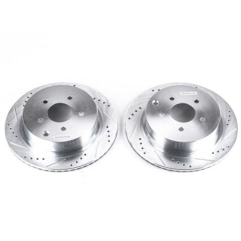 Power Stop 03-12 Infiniti FX35 Rear Evolution Drilled & Slotted Rotors - Pair thumbnail 3