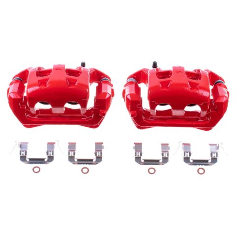 Power Stop 06-12 Infiniti FX35 Front Red Calipers w/Brackets - Pair thumbnail 2