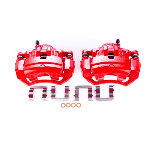 Power Stop 10-12 Hyundai Tucson Front Red Calipers w/Brackets - Pair thumbnail 1