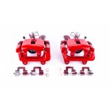 Power Stop 05-09 Audi A4 Rear Red Calipers w/Brackets - Pair thumbnail 1