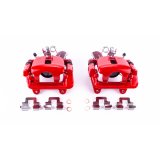 Power Stop 05-09 Audi A4 Rear Red Calipers w/Brackets - Pair thumbnail 2