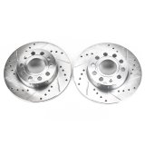 Power Stop 2008 Audi A3 Rear Evolution Drilled & Slotted Rotors - Pair thumbnail 1