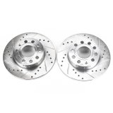 Power Stop 2008 Audi A3 Rear Evolution Drilled & Slotted Rotors - Pair thumbnail 2