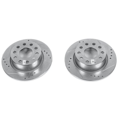 Power Stop 2016 Volkswagen Eos Front or Rear Evolution Drilled & Slotted Rotors - Pair thumbnail 1