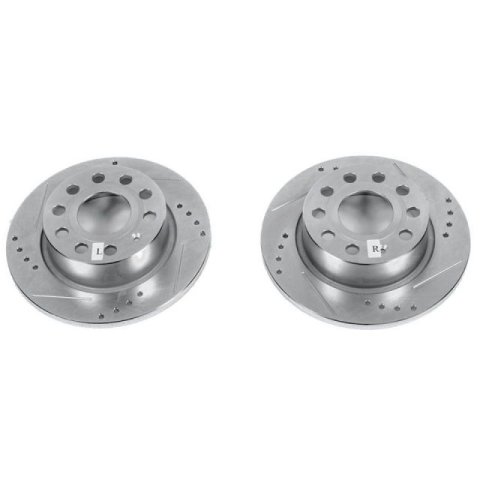 Power Stop 2016 Volkswagen Eos Front or Rear Evolution Drilled & Slotted Rotors - Pair thumbnail 3