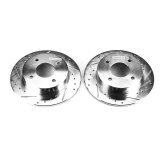 Power Stop 89-98 Nissan 240SX Rear Evolution Drilled & Slotted Rotors - Pair thumbnail 3