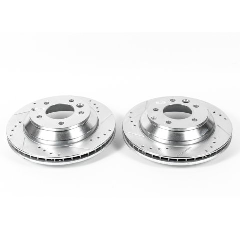 Power Stop 07-15 Audi Q7 Rear Evolution Drilled & Slotted Rotors - Pair thumbnail 1