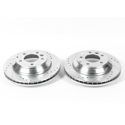 Power Stop 07-15 Audi Q7 Rear Evolution Drilled & Slotted Rotors - Pair thumbnail 2