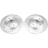 Power Stop 2018 Ford EcoSport Rear Evolution Drilled & Slotted Rotors - Pair thumbnail 2