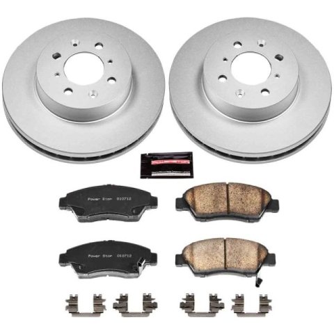 Power Stop 93-95 Honda Civic Front Z17 Evolution Geomet Coated Brake Kit thumbnail 1