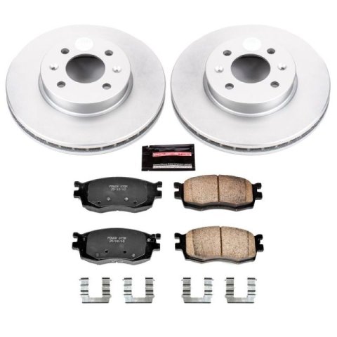 Power Stop 06-11 Hyundai Accent Front Z17 Evolution Geomet Coated Brake Kit thumbnail 1