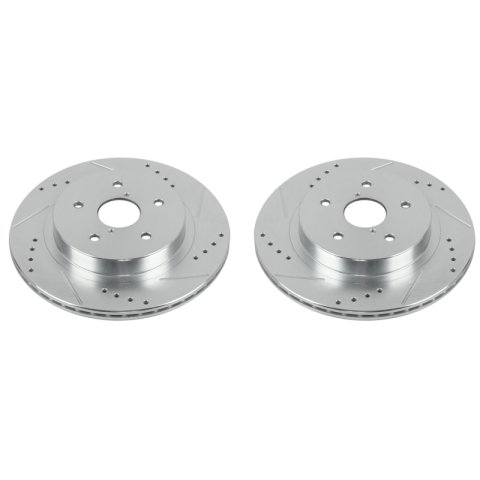 Power Stop 15-18 Subaru Legacy Rear Evolution Drilled & Slotted Rotors - Pair thumbnail 2