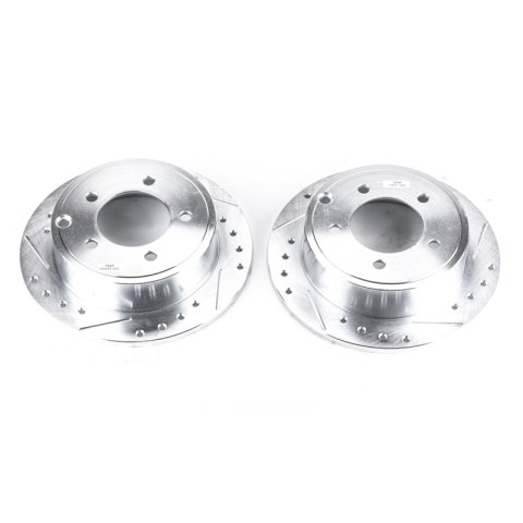 Power Stop 11-14 Chrysler 200 Rear Evolution Drilled & Slotted Rotors - Pair thumbnail 2