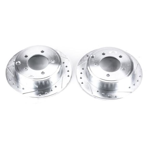 Power Stop 11-14 Chrysler 200 Rear Evolution Drilled & Slotted Rotors - Pair thumbnail 3