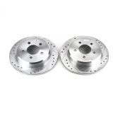 Power Stop 95-01 Ford Explorer Rear Evolution Drilled & Slotted Rotors - Pair thumbnail 1