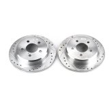 Power Stop 95-01 Ford Explorer Rear Evolution Drilled & Slotted Rotors - Pair thumbnail 3