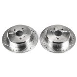 Power Stop 95-99 Toyota Celica Rear Evolution Drilled & Slotted Rotors - Pair thumbnail 1