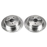 Power Stop 95-99 Toyota Celica Rear Evolution Drilled & Slotted Rotors - Pair thumbnail 2