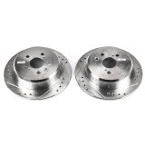 Power Stop 95-99 Toyota Celica Rear Evolution Drilled & Slotted Rotors - Pair thumbnail 3