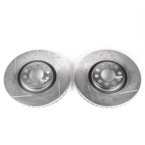 Power Stop 06-09 Audi A4 Front Evolution Drilled & Slotted Rotors - Pair thumbnail 2