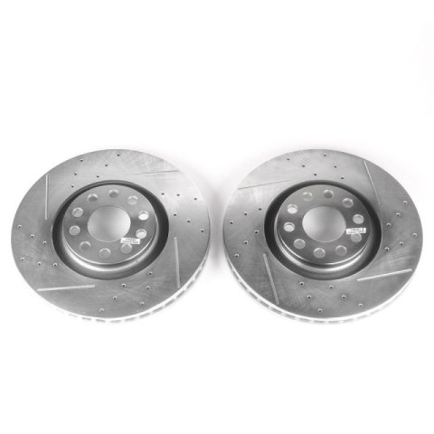 Power Stop 06-09 Audi A4 Front Evolution Drilled & Slotted Rotors - Pair thumbnail 3