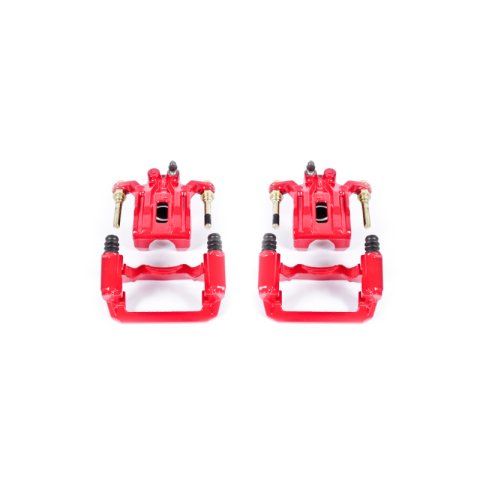Power Stop 05-18 Nissan Frontier Rear Red Calipers w/Brackets - Pair thumbnail 2