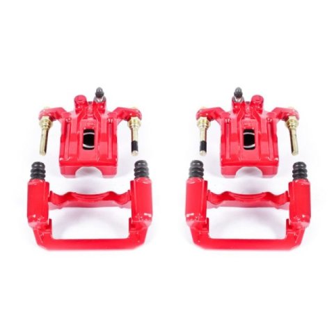 Power Stop 05-18 Nissan Frontier Rear Red Calipers w/Brackets - Pair thumbnail 3