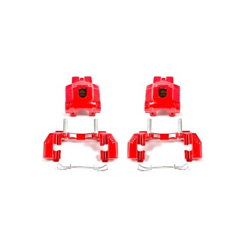 Power Stop 99-04 Jeep Grand Cherokee Rear Red Calipers w/Brackets - Pair thumbnail 2