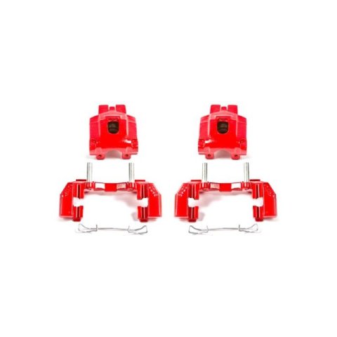 Power Stop 99-04 Jeep Grand Cherokee Rear Red Calipers w/Brackets - Pair thumbnail 3