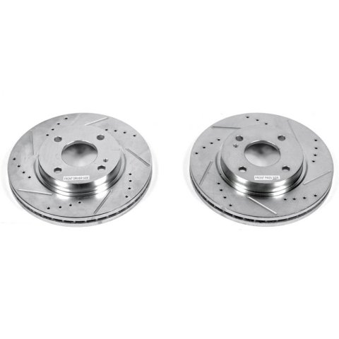 Power Stop 11-19 Ford Fiesta Front Evolution Drilled & Slotted Rotors - Pair thumbnail 1