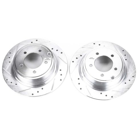 Power Stop 11-14 Chrysler 200 Rear Evolution Drilled & Slotted Rotors - Pair thumbnail 2