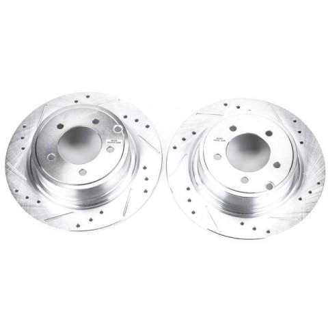 Power Stop 11-14 Chrysler 200 Rear Evolution Drilled & Slotted Rotors - Pair thumbnail 3