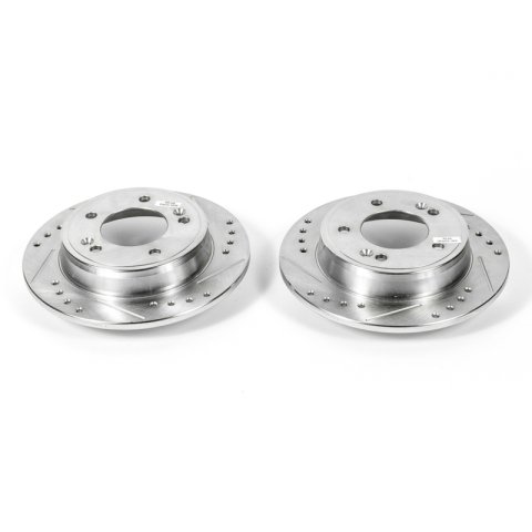 Power Stop 11-19 Hyundai Elantra Rear Evolution Drilled & Slotted Rotors - Pair thumbnail 2