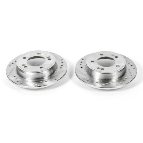 Power Stop 11-19 Hyundai Elantra Rear Evolution Drilled & Slotted Rotors - Pair thumbnail 3