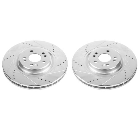 Power Stop 00-03 Mercedes-Benz ML55 AMG Front Evolution Drilled & Slotted Rotors - Pair thumbnail 2