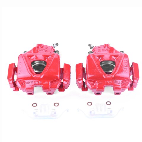 Power Stop 08-13 BMW 328i Front Red Calipers w/Brackets - Pair thumbnail 2